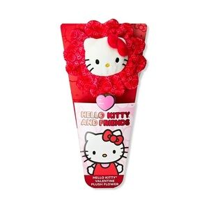 Hello Kitty Red Plush Valentine Flower with Bendable Stem 14 inch Decor Gift